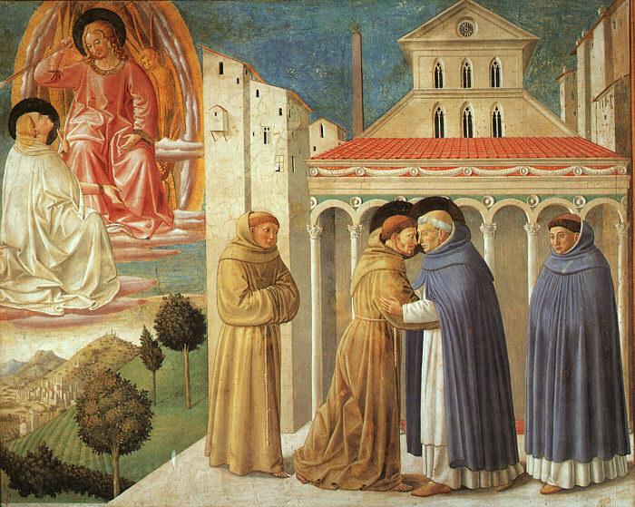Benozzo Gozzoli The Meeting of Saint Francis and Saint Domenic Spain oil painting art